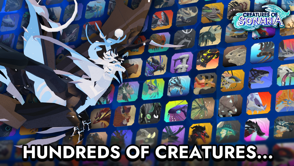 A varied group representing the Creatures of Sonaria roster